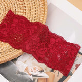 Daiiibabyyy  Korean Sweet Lace Floral Headband for Women Girls Solid Color Hair Hoop Washing Face Hairband Headwrap Fashion Girls Streetwear