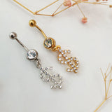 DAIIIBABYYY  -  Fashion Crystal Belly Button Piercing Gold Color Sexy Body Jewelry for Women Belly Navel Ring