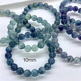 DAIIIBABYYY  -  Natural Sea Blue Fluorite Bracelet Handmade Women Healing Gemstone Crystal Strand Lovers Girlfriend Jewelry 1PCS