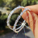 Daiiibabyyy  New Trendy Silver Color Big Circle Hoop Earrings for Women Exaggerated Metal Geometric Smooth Round Earrings Jewelry Gift