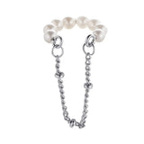 Daiiibabyyy 1PC Fashion Silver Pearl Clips Ear Cuff For Women Men Non-Piercing Fake Cartilage Wrap Earrings Wholesale Jewelry Girl Gift