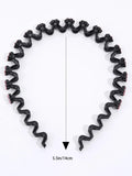 DAIIIBABYYY  -  New Non-slip Rhinestone Headbands Solid Wave Hairbands for Women Girls Bezel Fashion Hair Hoop Ladies Boutique Hair Accessories