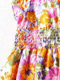 DAIIIBABYYY  -  Floral Printed Strappy Mini Dress Bow Tie Pink Ruffles Sexy Summer Sundress Chic Backless Party Dresses Ladies Vestido