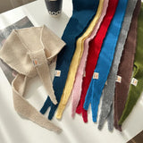 Daiiibabyyy  Sophie Scarf Niche Design 100% Wool Scarf Female Atmosphere Versatile Scarf Lazy  French Neck Scarf Tide Streetwear Scarves