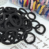 Daiiibabyyy 50PCS/Set Colorful Seamless Elastic Hair Bands For Women Girls Pongtail Holder Hair Tie Rubber Band Hairband Hair Accessories