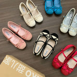 Daiiibabyyy 2024 Red Blue Pink Women Flat Slippers Fahion Slip On Ladies Elegant Flats Soft Flat Heel Dress Ballerinas Fashion Shoes Mujer