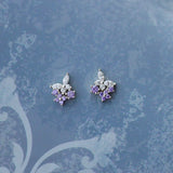 DAIIIBABYYY  -   Sterling Silver For Women Purple Butterfly Zircon Korean Fashion Hot High Quality Lady Wedding Jewelry