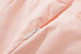 Daiiibabyyy  Sexy Pink Elastic Strap Tank Dress Ruched Slash Neck Zipper Back Slim Low Waist Hem Swing Midi Long Robe Sleeveless Vestidos