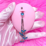 Daiiibabyyy  Y2K Jewelry Stainless Steel Crystal Butterfly Belly Button Rings Sexy Accessory Shiny Body Piercing Korean Charm Belly Piercing
