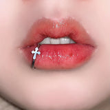 Daiiibabyyy  Cross Star Heart Lip Ring for Women Exquisite Vintage Non-Piercing Lip Clip Fashion Casual Hip-Hop Punk Versatile Jewelry Gift