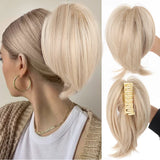 Daiiibabyyy  Synthetic Messy Bun Hair Piece Scrunchies for Women Straight Chignon Ponytail Clip in Hair Extensions Tousled Updo
