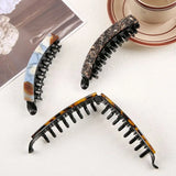 Daiiibabyyy  1/4pcs Acetate glass banana clip, ponytail hair clip, vertical clip, women's back of the head, hair clip, hair accessory