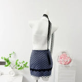 DAIIIBABYYY  -  Hot Girl Suit Women's Summer Turn-down Collar Slim Fit Lace Sleeveless Shirt High Waist Mini Skirt Two-piece Set Female Clothes
