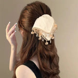 Daiiibabyyy  1Pc Shell Lace Hair Accessory,versatile Daily Use and Seaside Vacation.Shell Lace Design,artistic and Romantic,niche Accessory