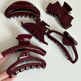 DAIIIBABYYY  -  French Acetate Large Ankola Red Grab Clip Female Shark Clip New Premium Hairpin Hair Accessories