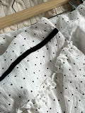 Daiiibabyyy Women Polk Dots Sweet Mini Skirts 2024 Fashion Summer Bow High Waist A-line White Short Vintage Preppy Style Cute Skirts