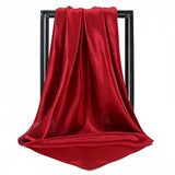 DAIIIBABYYY  -  Imitation Silk Scarf Pure color Women Satin Square Hijab Scarfs For Ladies Luxury Shawl 90*90 Bandana Large Hair Head Scarf