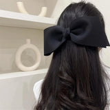 DAIIIBABYYY  -  Fashion Oversize Bowknot Barrettes Hair Clips Women Girls Black Big Bow Hairpins Spring Clips Hair Accessories Headwear2024