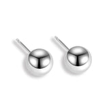 Daiiibabyyy 1pair 100% 925 Sterling Silver Stud Earrings for Women Girl Light Pea Beads Small Ball Earring Elegant Wholesale