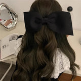 DAIIIBABYYY  -  Fashion Oversize Bowknot Barrettes Hair Clips Women Girls Black Big Bow Hairpins Spring Clips Hair Accessories Headwear2024