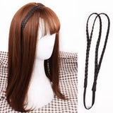 Daiiibabyyy  Pop Synthetic Head hoop Headwear 4 colors Twist Headband Wig Headband Braided Hair Band Synthetic Wig Double Braided