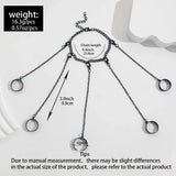 Daiiibabyyy  Gothic Cool Hip Hop Punk Chain Stainless Steel Tassel Rings for Women  Adjustable Open Finger Men Rings Set Party Gifts Jewelry