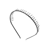 Daiiibabyyy  Creative Cross Wave Shape Headband Spring Shape Double Layer Thin Metal Hair Hoop Elastic Headwear Men Hair Bands Wash Face