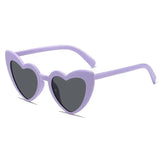Daiiibabyyy  New Love Women's Sunglasses Fashion Trend Big Face Look Thin Girl Cute Design Sense Peach Heart Sunglasses