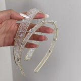 Daiiibabyyy  Korean Style Hair Hoop for Women Luxury Crystal Hairband Rhinestones Transparent Headband Female Hair Accessories