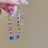 DAIIIBABYYY  -  Light Luxury Crystal Beads Necklace for Women Girl Colorful Zircon Bracelet Fine Jewelry Candy Color Y2K Chokers Birthday Gifts