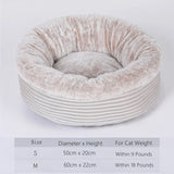 DAIIIBABYYY  -  Warm Cat Bed House Round Bed Sleeping Mat Pad Pet Cushion Puppy Nest Shell for Small Dog Cat