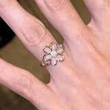 Daiiibabyyy  Fashion Metal Hollow Daisy Flower Open Rings For Women Simple Gold Color Adjustable Finger Rings Jewelry Accessories