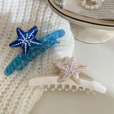 Daiiibabyyy  1pc New ocean series starfish hair clip with elegant temperament, shark clip, hair catcher at the back of the head