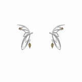 Daiiibabyyy -  Butterfly Wings Elf Ear Cuff Non-piercing Earring Women Girls Fashion Design Green Zircon Fairy Exquisite Ear Clip Jewelry