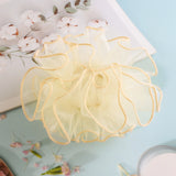 Daiiibabyyy  1PC Ruffled Organza Hair Scrunchies, Multi - Color Chiffon Hair Ties, Stylish Hair Accessories, Ideal for Daily & Party Looks