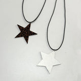 Daiiibabyyy  Y2K Jewelry Acrylic Star Leopard Print Pendant Necklace for Women Sexy Punk Beautiful Pink Star Necklace Accessories Grunge Goth