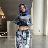 Daiiibabyyy New Women's Hooded Scarf Pullover Hat Solid Color Knit Pullover Drawstring Balaclava Winter Warm Hat Beanie 6 Colors
