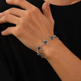 DAIIIBABYYY  -  Trend Cool Punk Cross Link Bracelet Men Women  Personality Street Party Hip Hop Adjustable Bracelet Male Jewelry