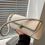 Daiiibabyyy  Solid Color Korean INS Style Women Shoulder Bag Small Square Armpit Bag Casual Business Versatile Fashion Trend Crossbody Bag