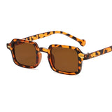 DAIIIBABYYY  -  Fashion Square Sunglasses Women New Retro Rivets Decoration Glasses  Men Leopard Blue Sun Glasses Gradient Shades UV400