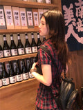 DAIIIBABYYY  -  Summer Y2k Aesthetic Plaid Vintage Slim Dress Single Breasted Mini Shirt Dresses Harajuku Bandage Grunge Punk Ruffled Vestidos