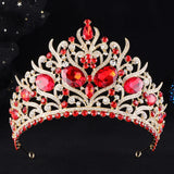 Daiiibabyyy  Bridal Crown Vintage Baroque Big Rhinestone Tiaras Headdress Pageant Miss Party Wedding Crown Jewelry Hair Accessories
