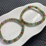 DAIIIBABYYY  -  7MM Natural Ocean Jasper Bracelet Gemstone Crystal Jewelry Bangle For Women Healing Bohemia Holiday Gift 1pcs