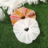 Daiiibabyyy  Large Pleated Hair Ropes Women Korean Simple Scrunchies Fashion Elastic Bohemia Headwear Hair Tie Rubber Bands Hair Accessories