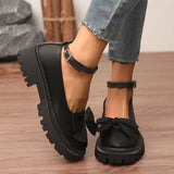 Daiiibabyyy  Ladies Shoes Brand Buckle Strap Women's High Heels Fashion Butterfly-knot Office and Career New Plus Size Mary Jane Shoes