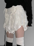 DAIIIBABYYY  -  Y2k Aesthetic Lace Flower Patchwork Mini Skirts Women High Waist Irregular Skirt Summer Streetwear Grunge Fairy Bandage Faldas