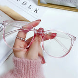 DAIIIBABYYY  -  New Transparent Computer Glasses Frame Women Men Anti Blue Light Round Eyewear Blocking Glasses Optical Spectacle Eyeglass