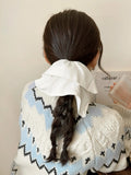 Daiiibabyyy  Square Hair Ties Scrunchies Women Elastic Hair Rope Bands Ponytail Holders Tie Hair Hoop Large Scrunchy Rubber Bands