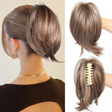 Daiiibabyyy  Synthetic Messy Bun Hair Piece Scrunchies for Women Straight Chignon Ponytail Clip in Hair Extensions Tousled Updo