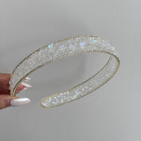 Daiiibabyyy  Korean Style Hair Hoop for Women Luxury Crystal Hairband Rhinestones Transparent Headband Female Hair Accessories